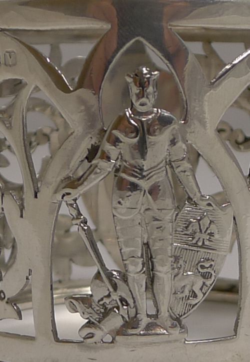fig 1. Unusual Vintage Sterling Silver Figural Napkin Ring - 1920