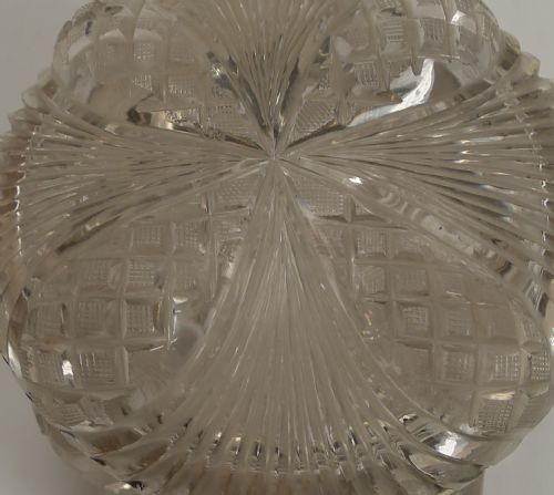 STUNNING ANTIQUE ENGLISH CUT CRYSTAL BOX C1890 - ADDITIONAL PHOTO 6