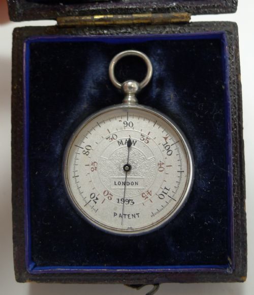 Rare English Immisch Patent Silver Skin Thermometer in It's Case C.1890