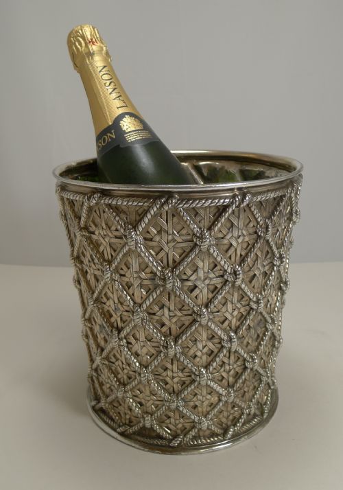 fig 1. Finest Quality Gold Plated Elkington Wine Cooler - 1883