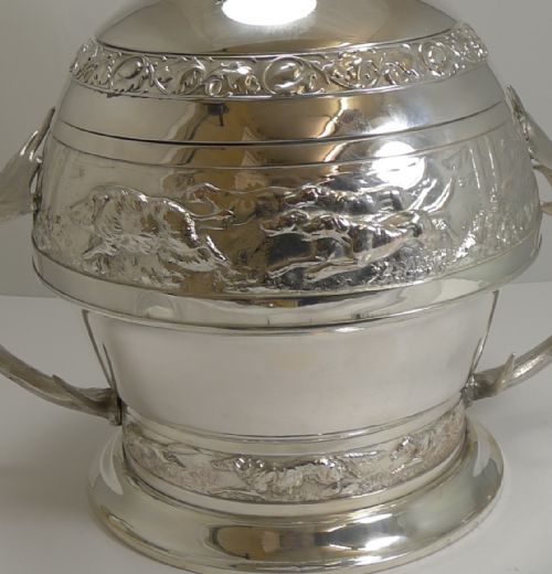 fig 1. Grand Silver Plated Hunting Tureen by WMF c.1920 - Signed