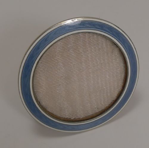 Pretty Small Sterling Silver and Enamel Photograph Frame by David Anderson