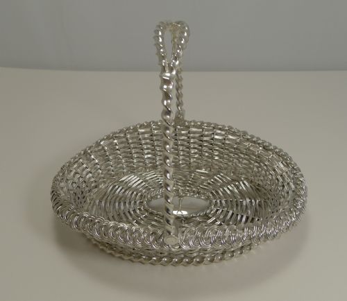 Antique English Basket-weave Basket C.1880