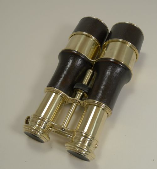 Antique French Lemaire Paris Triple Optic Binoculars - Marine / Theatre / Field C.1900