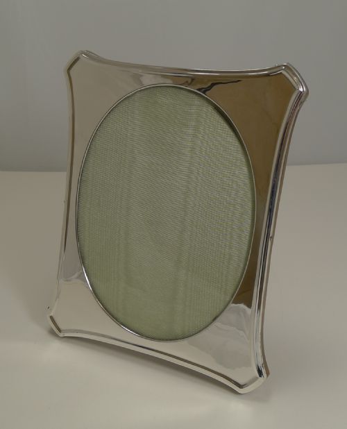 fig 1. Large Antique English Sterling Silver Photograph Frame - 1916