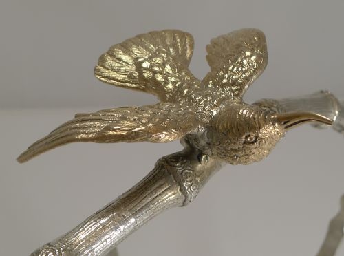 FINEST QUALITY ENGLISH CUT CRYSTAL AND SILVER PLATE DISH BASKET C1880 - ADDITIONAL PHOTO 2