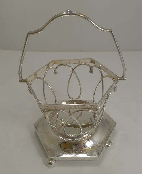 fig 1. Finest Hand Cut Crystal and Silver Plate Biscuit Box c.1870