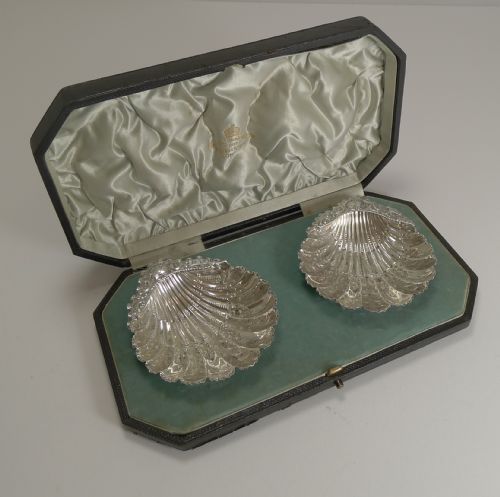 Pair Antique English Sterling Silver Dishes by John Deakin - Sheffield 1893 Retailed by the Royal Scotch Jewellery Co. , 202 Regent Street, London