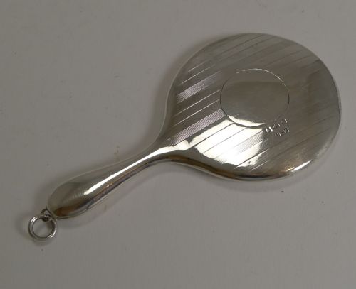 Miniature English Sterling Silver Hand Mirror - 1920