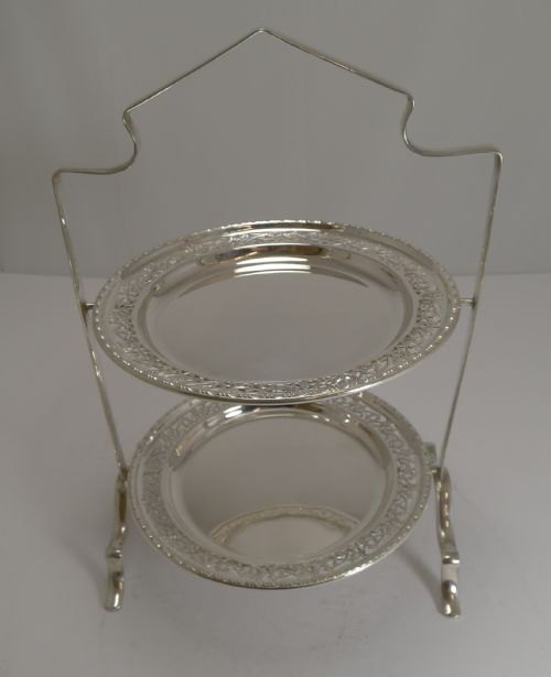 Antique English Silver Plated Cake Stand C.1900