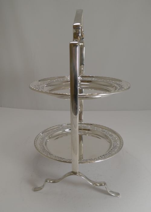 fig 1. Antique English Silver Plated Cake Stand c.1900
