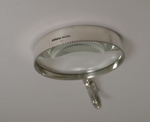 fig 2. Antique English Sterling Silver Handled Magnifying Glass - 1906