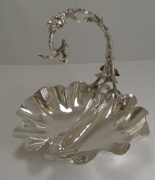Antique English Silver Plate Grape Stand C.1900