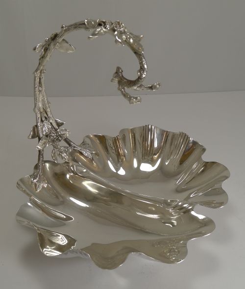 fig 1. Antique English Silver Plate Grape Stand c.1900