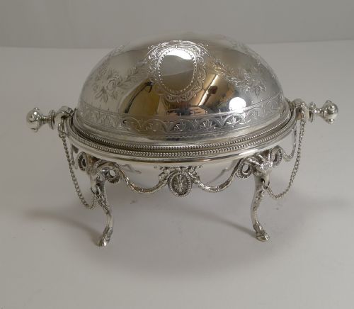 Stunning Revolving Butter Dish by Martin Hall and Co. C.1880.