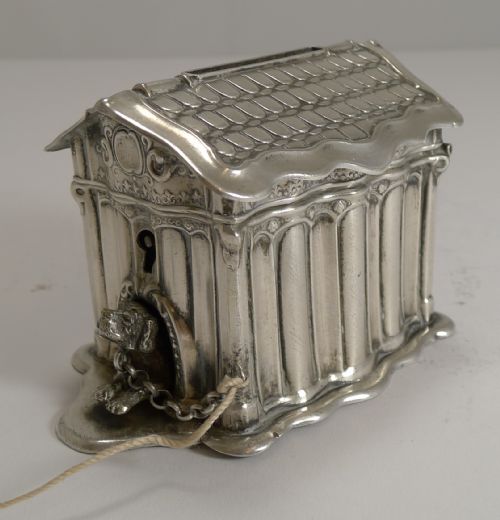 fig 1. Adorable Small Money Box - Dog In Kennel c.1890
