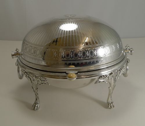 Unusual Antique English Breakfast Dish by Elkington and Co. - 1875