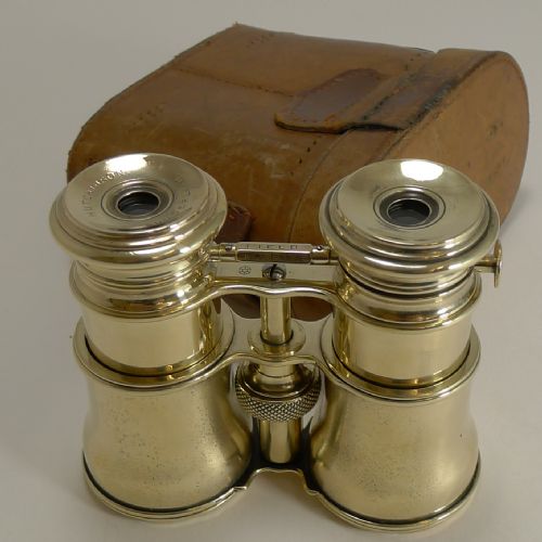 Antique Triple Optic Binoculars - Marine / Theatre / Field C.1900