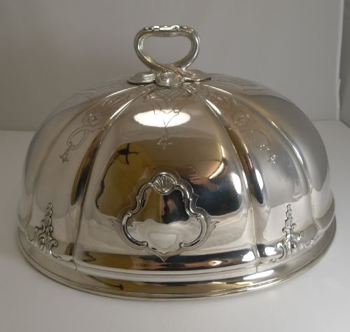 English Old Sheffield Plate Meat / Food Dome C.1840