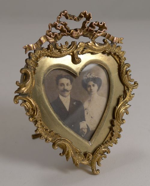 fig 1. Quality Small Antique Heart Shaped Photograph Frame c.1880