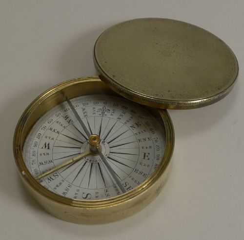 Antique English Signed Explorer Compass C.1880