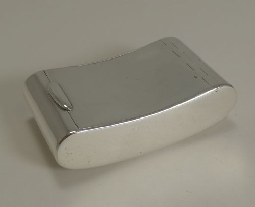 Smart Antique English Sterling Silver Match Strike / Vesta Case - 1910