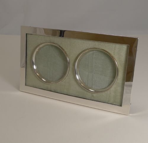 fig 1. English Double Sterling Silver Photograph Frame - 1905