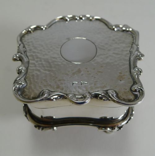 fig 2. Antique English Sterling Silver Jewellery Box by Walker and Hall