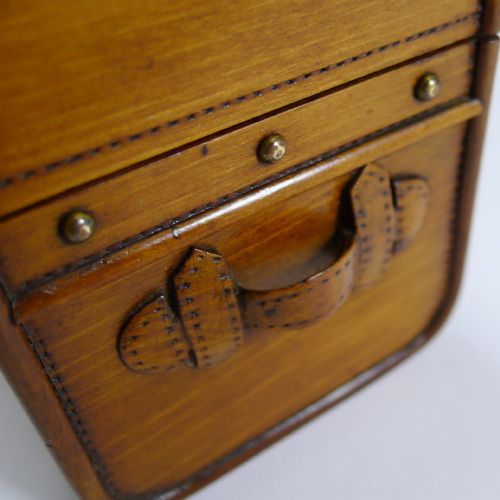 CARVED FRENCH FRUITWOOD TRUNK PERFUME BOX C1880 - ADDITIONAL PHOTO 2