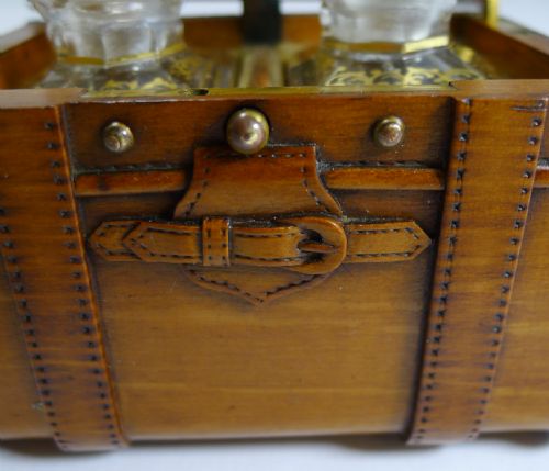 CARVED FRENCH FRUITWOOD TRUNK PERFUME BOX C1880 - ADDITIONAL PHOTO 7