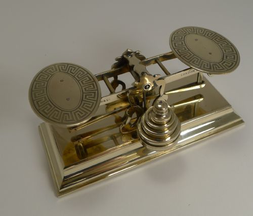 Smart Antique English Postal / Letter Scales by Sampson Mordan C.1880
