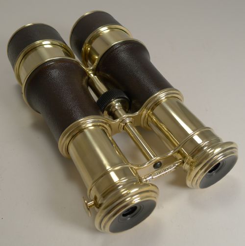 Antique French Lemaire Paris Triple Optic Binoculars - Marine / Theatre / Field C.1900