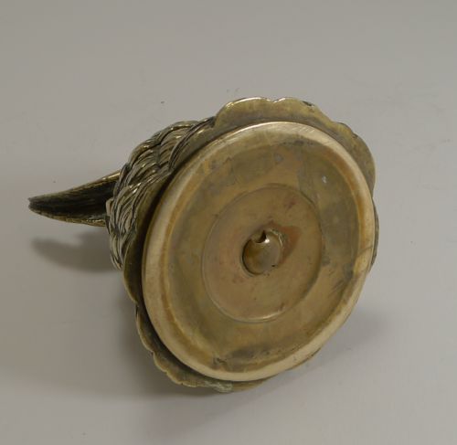 GRAND LARGE NOVELTY ENGLISH INKWELL PARROT C1880 - ADDITIONAL PHOTO 2