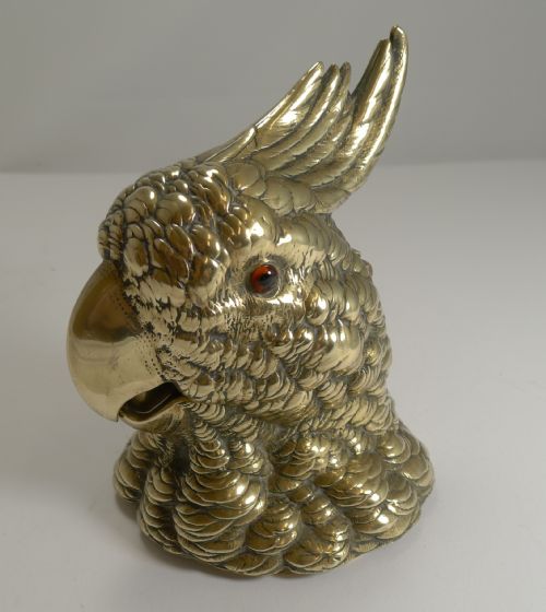 GRAND LARGE NOVELTY ENGLISH INKWELL PARROT C1880 - ADDITIONAL PHOTO 5