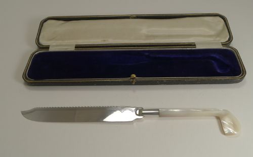 RARE ANTIQUE ENGLISH CAKE KNIFE GOLF CLUB 1910 - ADDITIONAL PHOTO 2