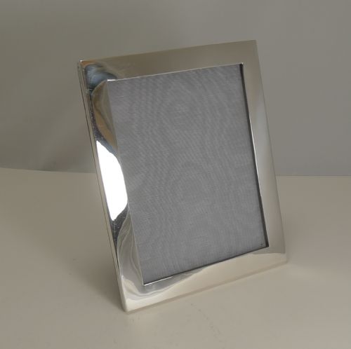 Smart Large Antique English Sterling Silver Photograph Frame - 1916