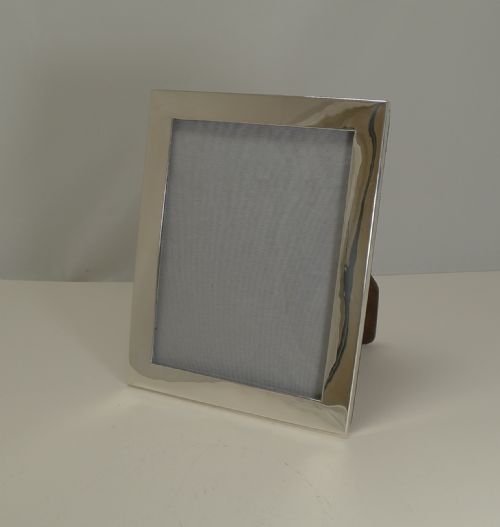 fig 1. Smart Large Antique English Sterling Silver Photograph Frame - 1916