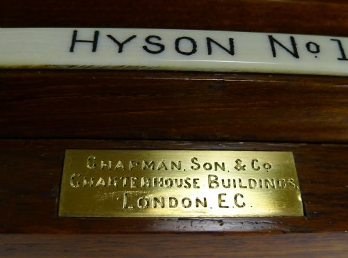 fig 3. Rare Brass Bound Military Style Tea Sample Box / Caddy by Chapman Son & Co., London