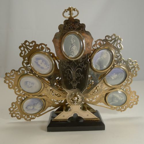 Rare Antique English Folding Fan Photograph Frames C.1880