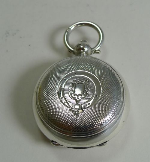 Pristine Antique English Sterling Silver Sovereign Case - 1912