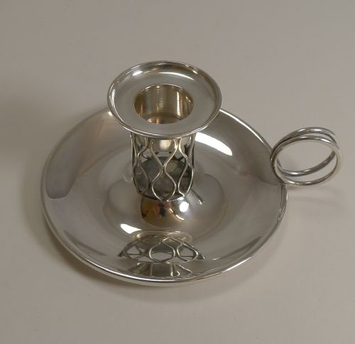 fig 1. Svend Weihrauch - F. Hingelberg. Sterling Silver Chamberstick