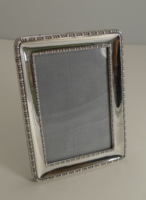Smart Antique English Sterling Silver Photograph Frame - 1918