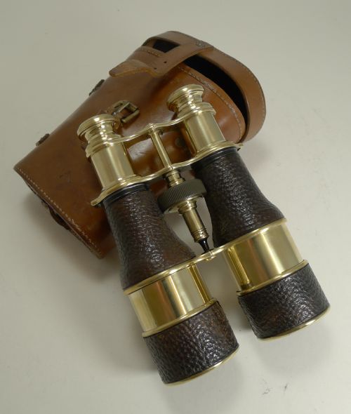 Superb Pair Ww1 Binoculars and Case - British Officer's Issue - 1916 - Signed
