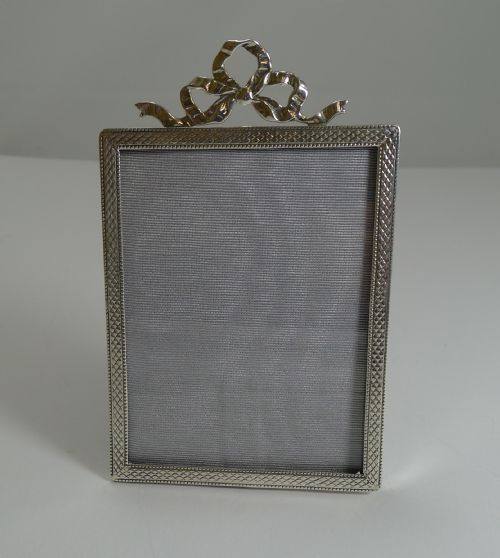fig 1. Pretty English Sterling Silver Photograph Frame - 1920