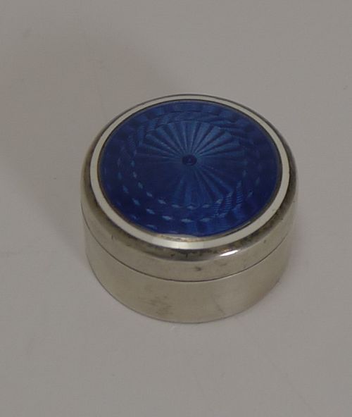 fig 1. Superb Sterling (935) & Enamel Pill Box by Theodor Fahrner c.1920