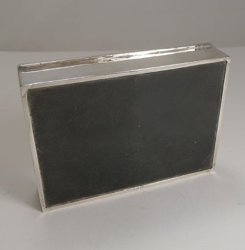 ANTIQUE ENGLISH STERLING SILVER PLAYING CARD BOX 1899 - ADDITIONAL PHOTO 4