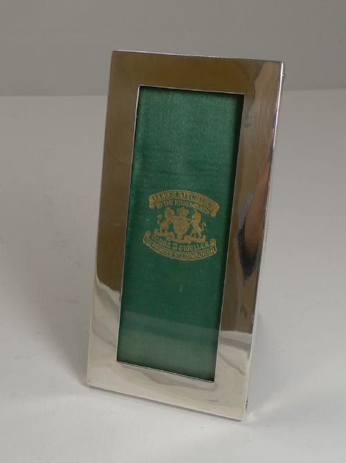 fig 1. Small, Tall Antique English Sterling Silver Photograph Frame - 1906