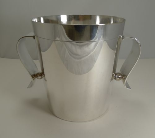 Rare Christofle Art Deco Wine Cooler by Luc Lanel