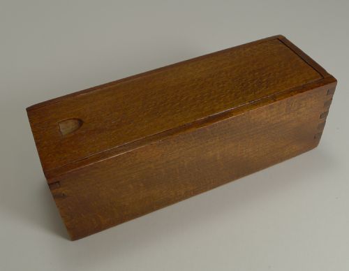 fig 1. Boxed Set Antique English Bone and Ebony Dominoes c.1910