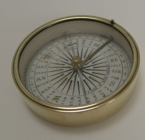 fig 2. English Made Brass Cased Explorers Compass For Peter Orr, Madras c.1880